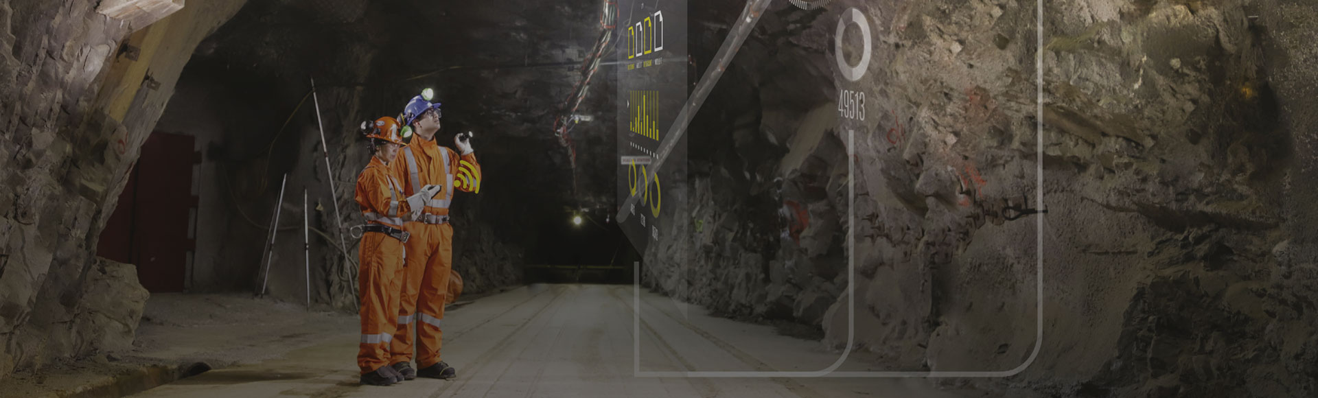 Two Hatch advisory team members providing business transformation and improvement advisory services in a digital mine to improve performance and create sustainable value.