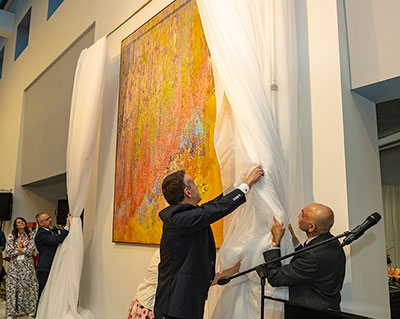 Unveiling of Larry Poons painting