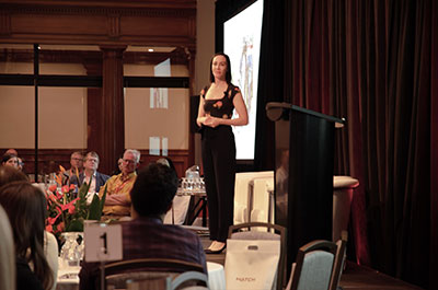 Amanda Lindhout presenting at the Working Together Safely Forum