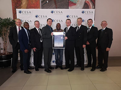 Hatch and Anheuser-Busch InBev teams receive the commendation from CESA
