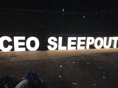 The Vinnies CEO Sleepout fundraises