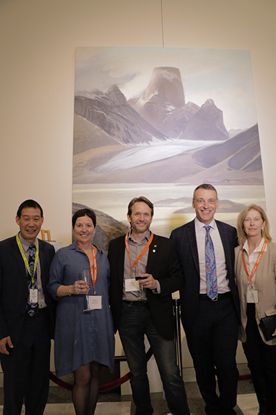 From left: Glenn Sakaki, Hatch’s global director of Marketing and Communications and curator of the Hatch Gallery of Contemporary Art; Katia Bianchini; Cory Trépanier, artist; John Bianchini, Hatch's chairman and CEO; and Janet Trépanier. 