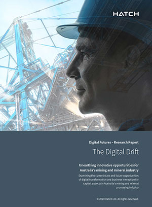 Hatch Digital Futures—Research Report: Unearthing innovative opportunities for Australia’s mining and mineral industry, looks at the current state and future opportunities of digital transformation and business innovation for capital projects in Australia’s mining and mineral processing industry.